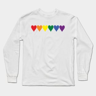 Six Pride Hearts Long Sleeve T-Shirt